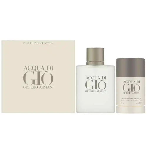 Acqua di Gio by Giorgio Armani 2pc Gift Set 3.4 oz EDT + 2.6 oz Deodorant Stick for Men