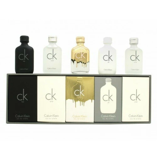 Calvin Klein 5pc Mini Gift Set 0.33 oz EDT Ck Be+ One+ Ck All + One Gold Unisex