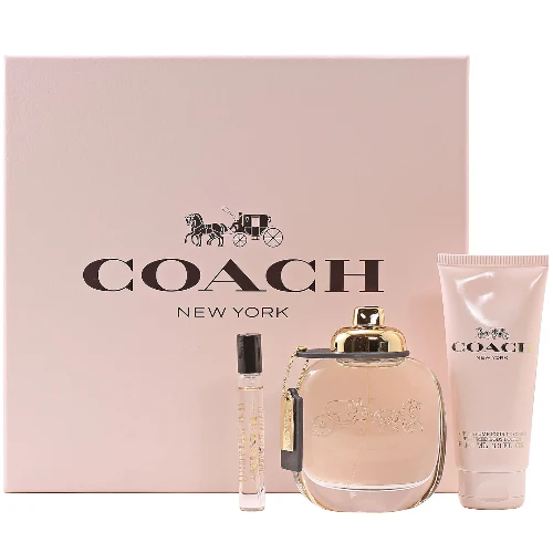 Coach by Coach 3pc Gift Set 3 oz EDP + 0.25 oz EDP + 3.3 oz Perfumed Body Lotion for Women