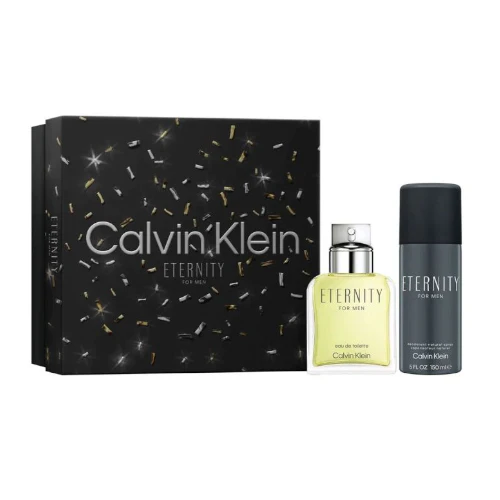 Eternity by Calvin Klein 2pc Gift Set 3.3 oz EDT + 5.0 oz Deodorant Spray for Men