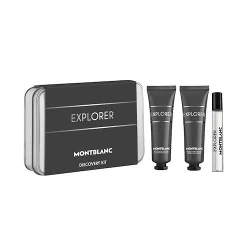 Explorer by Mont Blanc 3pc Mini Gift Set 0.25 oz EDP + 1 oz After Shave Balm + 1 oz Shower Gel for Men