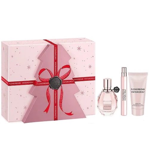 Flowerbomb by Viktor & Rolf 3pc Gift Set EDP 1.7 oz + EDP 0.34 oz + Body Lotion 1.7 oz for Women