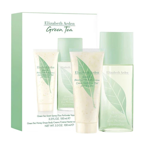 Green Tea by Elizabeth Arden 2pc Gift Set 3.3 oz EDP + 3.3 oz Honey Drops Body Cream for Women