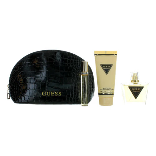 Guess Seductive by Guess 4pc Gift Set EDT 2.5 oz + Body Lotion 3.4 oz + Travel Spray + Bag for Women