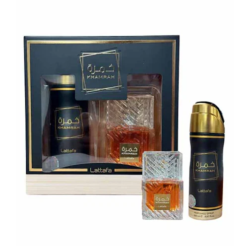 Khamrah by Lattafa 2pc Gift Set EDP 3.4 oz + Perfumed Spray 6.67 oz for Unisex