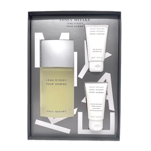 L'eau D'Issey by Issey Miyake 3pc Gift Set 4.2 oz EDT + 1.6 oz Shower Gel + 1.6 oz After Shave Balm Men