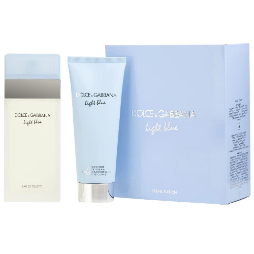 Light Blue by Dolce & Gabbana 2pc Gift Set 3.3 oz EDT + Body Cream for Women