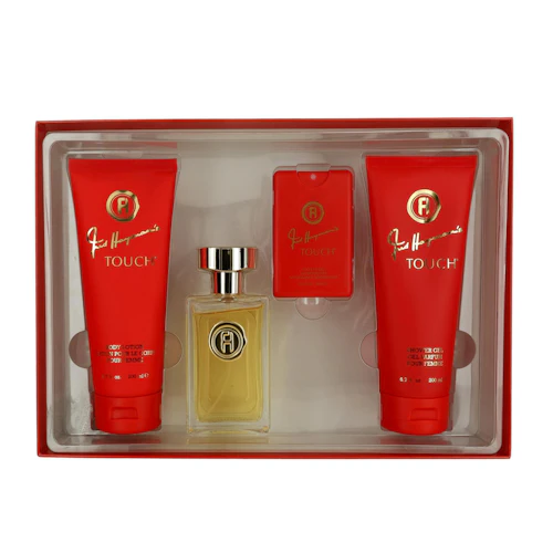 Touch by Fred Hayman 4pcs Gift Set 3.4 oz EDT + Body Lotion + Shower Gel + Mini for Women