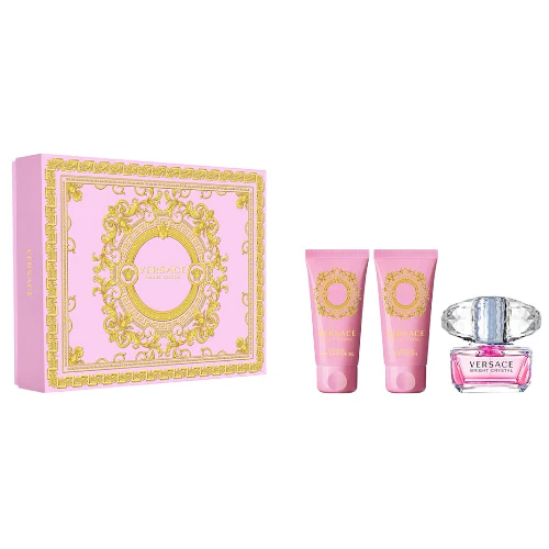 Versace Bright Crystal by Versace 3pc Gift Set EDT 1.7 oz + Bath & Shower Gel + Body Lotion for Women