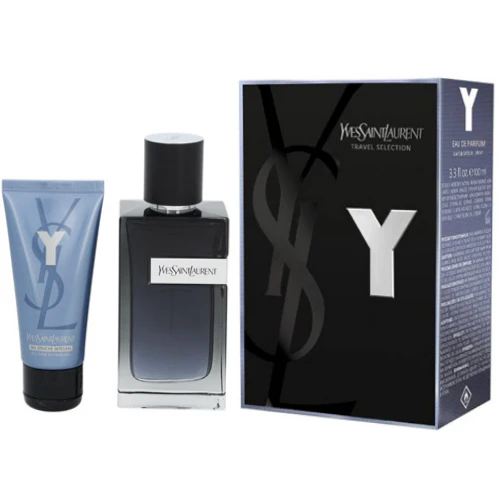 Y by Yves Saint Laurent 2pc Gift Set EDP 3.3 oz + Shower Gel 1.6 oz for Men